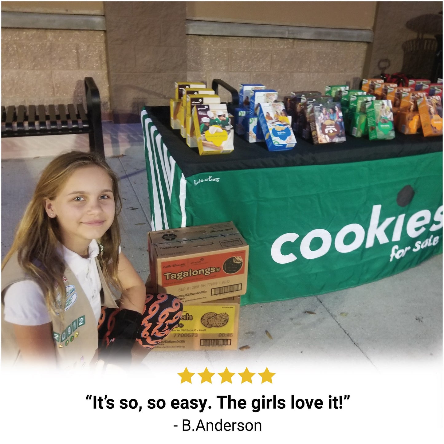 Fitted Table Cover for Girl Scout Cookie Sellers