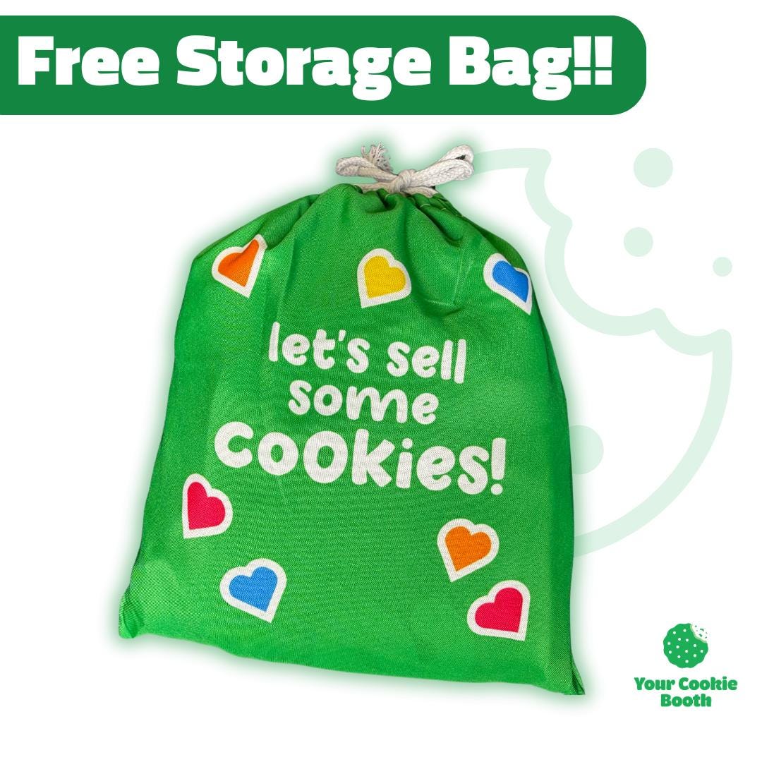 Windproof, Stretchy Table Cover for Girl scout Cookie Sellers | Rainbow