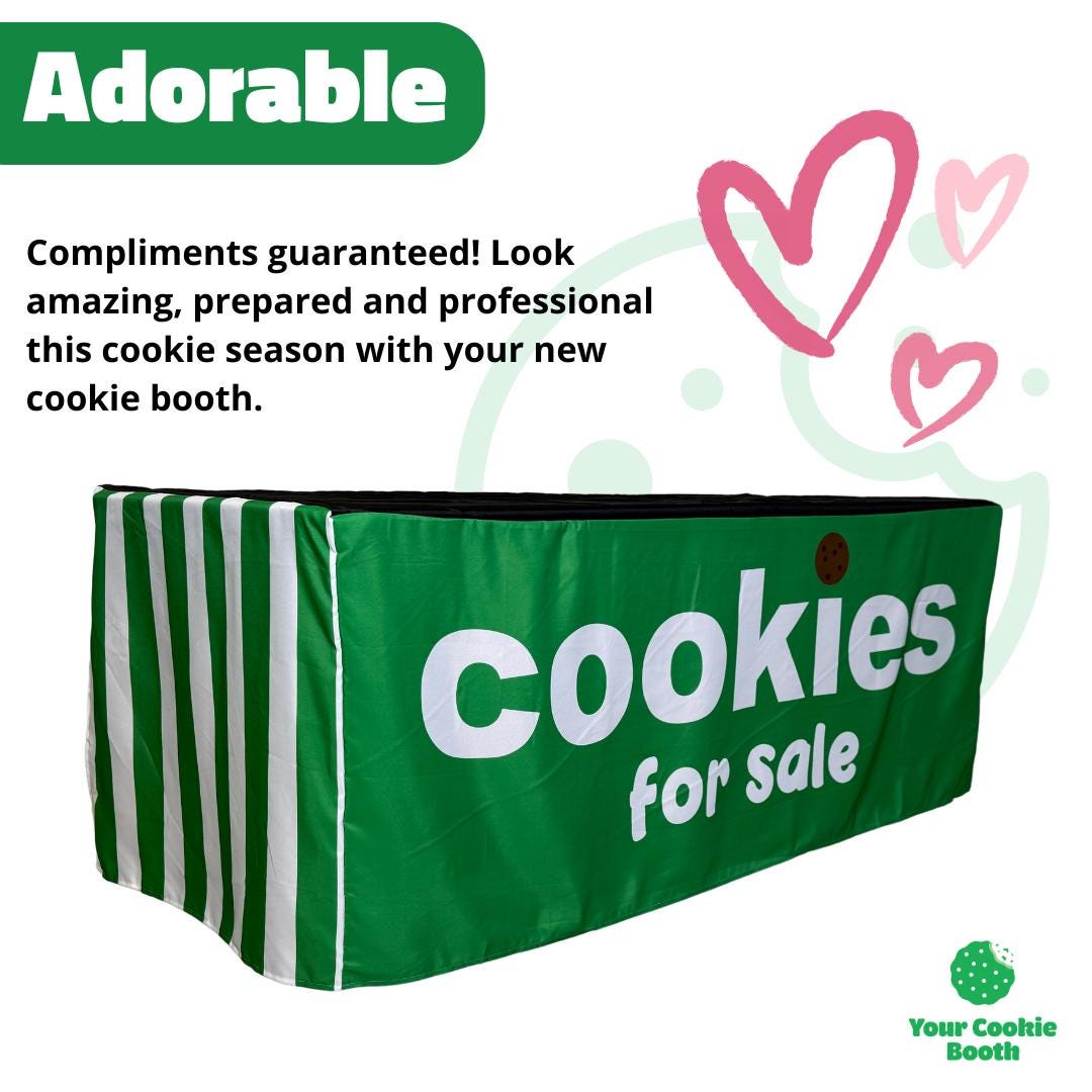 Fitted Table Cover for Girl Scout Cookie Sellers