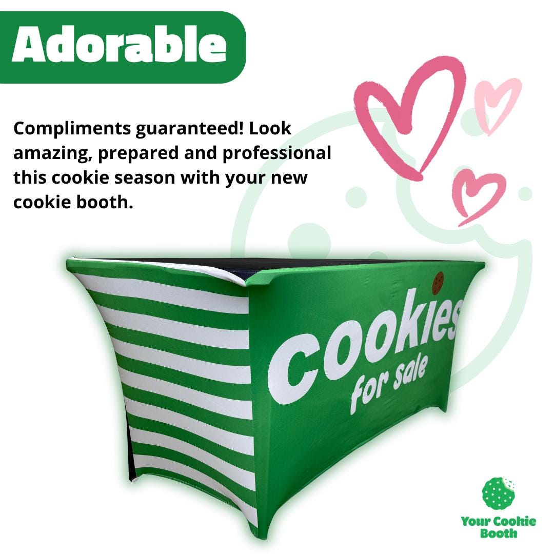 Windproof, Stretchy Table Cover for Girl Scout Cookie Sellers
