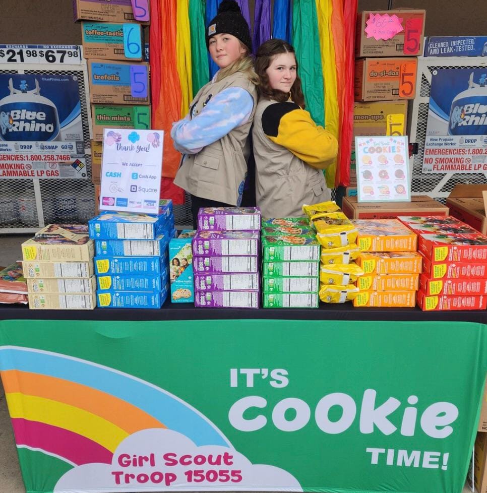 Personalized Stretchy Table Cover for Girl Scout Cookie Sales- For 6 ft table